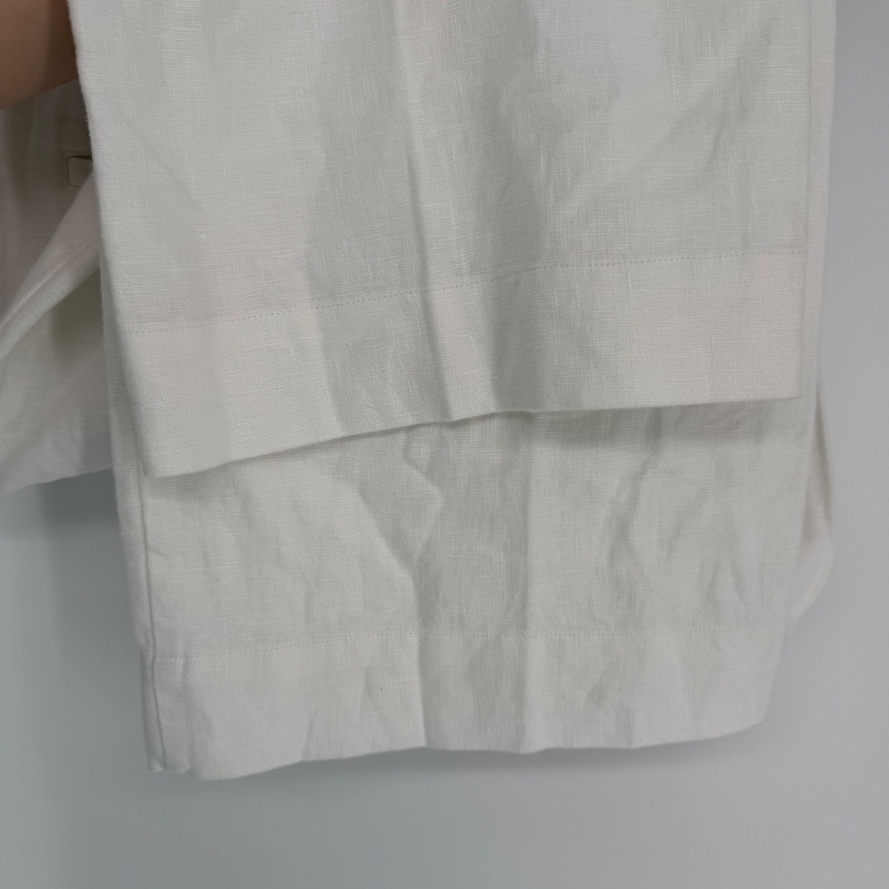 MADEWELL THE HARLOW WIDE-LEG PANT 100% LINEN WHITE NWT SZ 00 COASTAL LIGHTWEIGHT - Picture 9 of 14